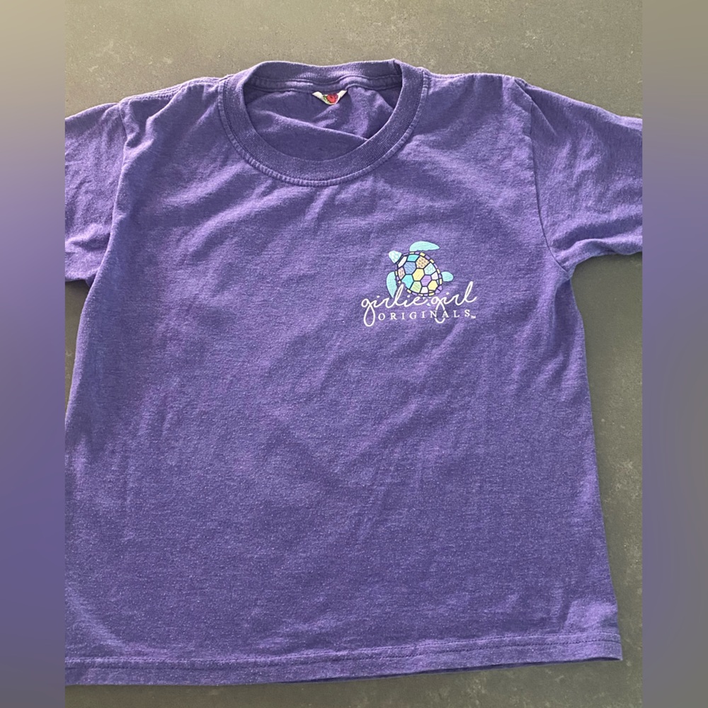 Girlie Girl brand girls shirt with Turtle